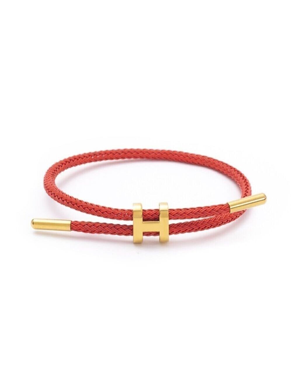 Waterproof Adjustable Luxury Rope Bracelet , Letter H